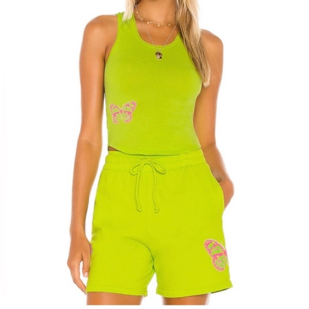 Frankies Bikinis Butterfly Tank and Shorts Set